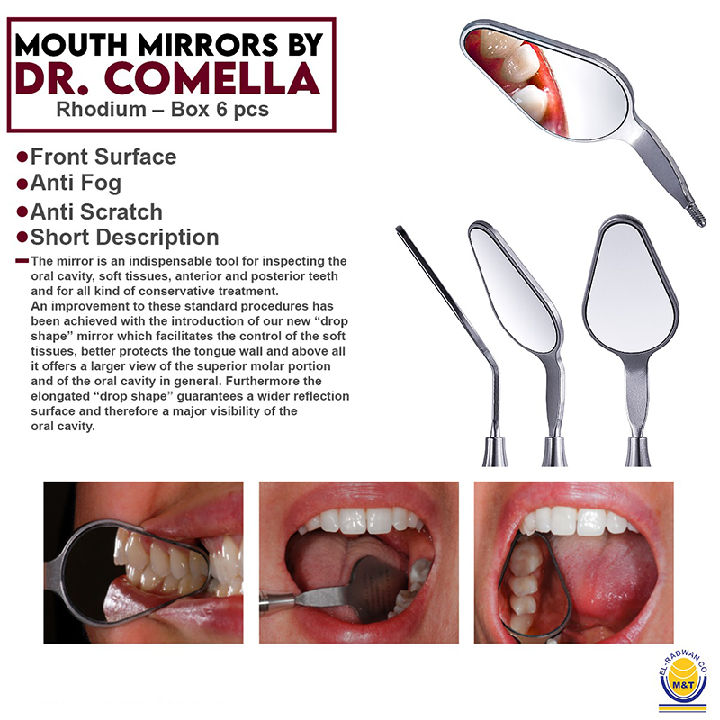 MOUTH MIRROR Rhodium (anti fog - front surface)