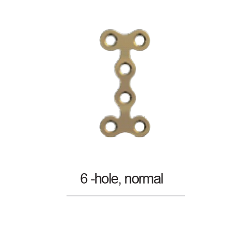PLATE DOUBLE T 6 HOLE